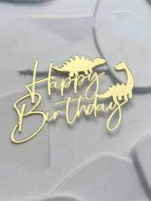 1PC/3PCS/6PCS Dinosaur Cake Plug In Decorations Vivid Cake Toppers For Birthday Parties And For Celebrations - A - View 2