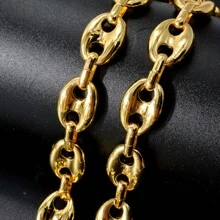 3pcs Personalized 18k Gold-Plated Copper Hip Hop Style Necklaces Bracelets Earrings Jewelry Sets Suitable For Women