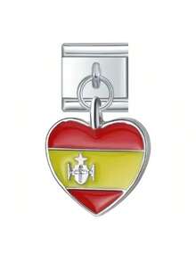 2025 New Fashion Modular National Flag Pendant Elastic Charm Italian Links Fit 9mm Bracelet Making Women DIY Jewelry - A - View 16