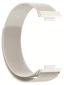 Daily Fashion Temperament, Business Style, Niche Breathable Stainless Steel Milan Metal Strap, Suitable For Hua Wei Watch Fit4/Fit3 Models, Magnetic Suction, Quick Release Buckle Design, NFC Version Available, High-End Temperament Wristband, Intelligent Sports Couple Wristband, Men's And Women's Watch Chains