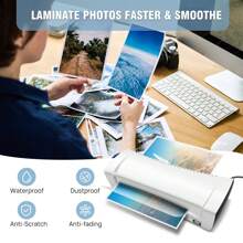 AutoFu A4 A5 A6 Laminator Machine, Hot & Cold Laminator, 230MM Wide, 2-4 Min Warm Up, Laminating Machine Thermal With Laminating Sheets For A4/A5/A6