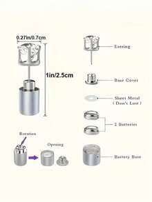 2 件多色耳环派对闪亮耳环，LED 发光耳环，明亮时尚的耳环，中性时尚配饰，适合日常活动、万圣节派对、夜间郊游、节日、周年纪念装饰礼物，（含电池）