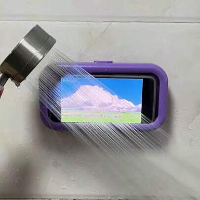 Bathroom Waterproof Mobile Phone Box Holder Shell Touch Screen Bath Shower Horizontal And Vertical Wall Mount No Punching Kitchen Watch Video Chase Drama