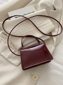 Borsetta minimalista di moda in tinta unita, borsa a tracolla da donna per shopping, borsellino, shopping, giovani donne, studenti universitari, impiegati, colore bianco. Perfetto per ufficio, università, lavoro, business, pendolarismo, attività all'aperto, viaggi e gite.