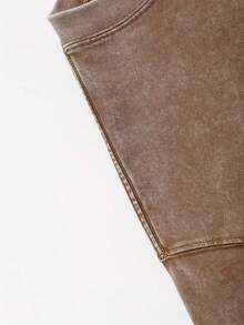 Spider Graphic Tees  Men Gifts Unisex 230g Heavy-Duty Cotton Retro Washed Short Sleeved T-Shirt With Casual Sports Style And Fashionable Street Style Suitable For Travel And Sports Wear - 咖啡棕 - 查看 4