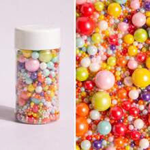 85g/3oz, Surtido de colores, Decoraciones comestibles de azúcar perlado para hornear, decorar pasteles y cupcakes, para bodas, fiestas, Navidad, Halloween/Dulce o truco sin caramelos - Multicolor - Ver 5