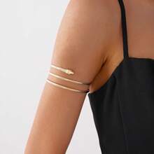 1 pièce Bracelet mode multicouche enroulé en forme de serpent, convient pour les femmes pour les fêtes et le bijouterie quotidienne