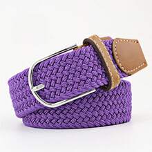 1pc 26-Color 3-Size Elastic Woven Belt (Width 3.3CM, Length 107-130CM), Fashion Sports Belt For Men