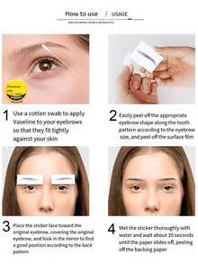 1pc 6D Eyebrow Tattoos Sticker, Semi-Permanent Waterproof Eyebrow Tattoo, Makeup Eyebrow Sticker