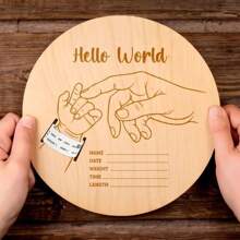 Brazalete de hospital para recién nacido con grabado como recuerdo, regalo personalizado para bebé, tablero de fibra de madera cortado con láser, brazalete conmemorativo del embarazo para el Día de la Madre y el Día del Padre