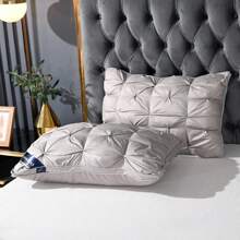 2pcs Luxury Five-Star Hotel Quality Pillows With Neck Support, High Elasticity & Non-Sinking, Retro Style, Suitable For All Seasons, Great For Gifts