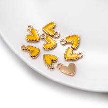 30 Piezas de Colgantes de Corazón de Metal Multicolor, Charms de Corazón Esmaltados de Aleación Miniatura para Hacer Collares, Pulseras, Manualidades DIY, Accesorios de Joyería, Suministros para el Día de los Enamorados