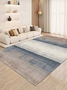 1pc Fashionable Gradient Color Indoor Decorative Rug, Faux Wool Plush Material Indoor Carpet, Living Room Rug, Sofa Rug, Bedroom Rug, Bedside Anti-Slip Mat, Dining Room & Kitchen Rug, Office Chair Pad, Entryway Mat, Outdoor Picnic Blanket, Outdoor Camping Mat