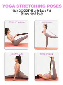 1pc Yoga Resistance Band, Professional Gymnastics Stretch Resistance Band, Fitness Resistance Band, Suitable For Yoga Stretch Band, Ballet, Figure 8 Dance Elastic Band, Digital Expander, Pilates, Gymnastics And Dance Elastic Band - Multicolor - View 8