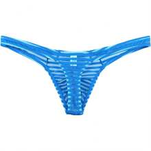 IKINGSKY Men's Transprant Thong Underwear Low Rise See Through Stretch Panties