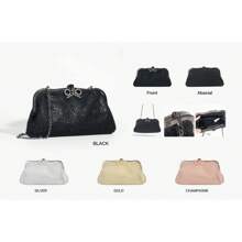 Clutch Borsa Da Sera Con Diamantini,Lusso,Per Occasioni Speciali, Matrimoni,Party