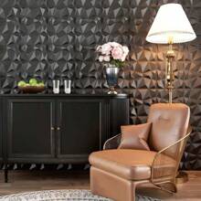 Aadesh 3D Lightweight PVC Wall Paneling, (Free Roll Of Installation Tape), For Interior Wall Decoration, Geometric Texture Patterns, For Living Room, Lobby, Bedroom, Hotel, Office, Game Room, TV Backdrop, Etc., Size 11.8 X 11.8 Inches
