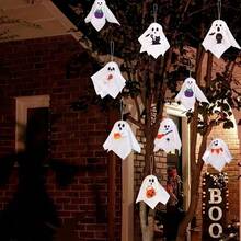8 Sets Of Halloween Props, Haunted House Bar Ghost Hanging Ghost Puppet Hanging Ghost Colorful Hanging Ghost Decoration Props