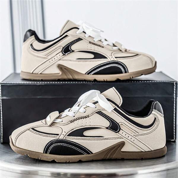 2025 Spring Men's Outdoor Driving Shoes, Wear-Resistant Anti-Slip Sole, Retro German Training Shoes, Breathable Casual Sneakers, Running Shoes