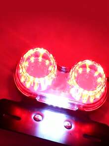 1pc Motorcycle Modification LED Taillights Cool Black Retro Brake Lights Rear Taillights Cruise Car Modification License Plate Lights Motorcycle Accessories Electric Car Lights - Multicolor - View 4