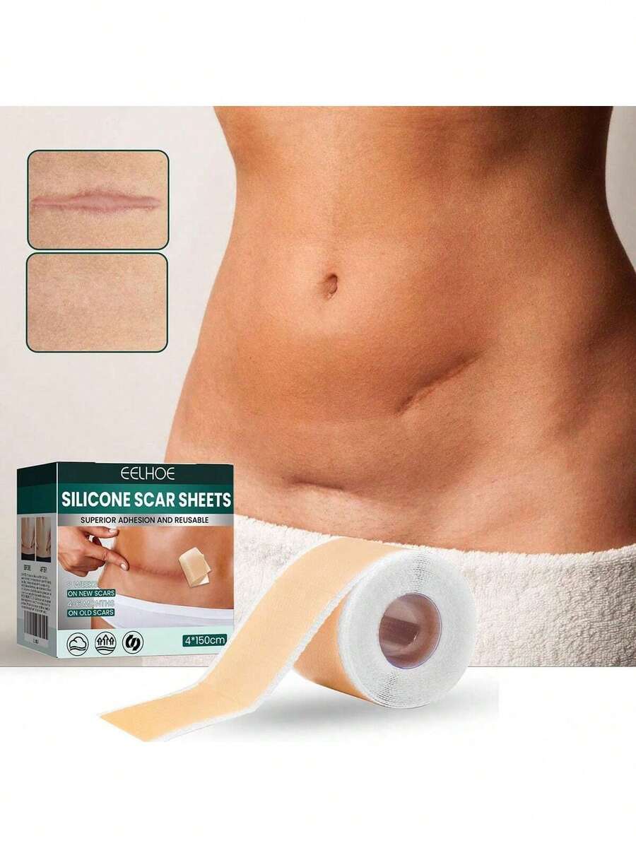 Silicone Scar Sheets, Scar Tape For Burn, Trauma & Keloid Scars, Surgical Scar StripsReusable Scar Strips 4cm X 150cm Roll - Multicolor - View 1