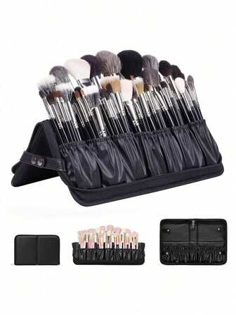 化妆刷包收纳袋可折叠化妆刷艺术家盒旅行刷架便携式拉链专业手提包旅行家居礼物旅行必需品假期暑假返校学校用品包女士旅行包化妆包旅行用品