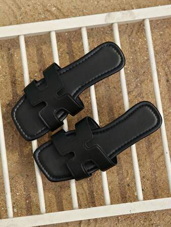 Women's Fashion Vacation Style Flat Woven Slippers, Comfortable & Stylish, Breathable Beach Sandals, Retro Brown/Black/White/Pink/Magenta/Red Colored Slip-On Slouchy Shoes