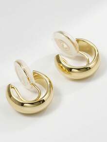 1 对时尚锆石水滴夹式耳环，适合女士，假软骨穿孔首饰 - 無耳洞水滴耳夾 - 查看 10