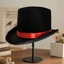 Top Hats For Adults Deluxe Tuxedo Hat Costume Magician Hat With Band For Men And Women - màu đen - Xem 3
