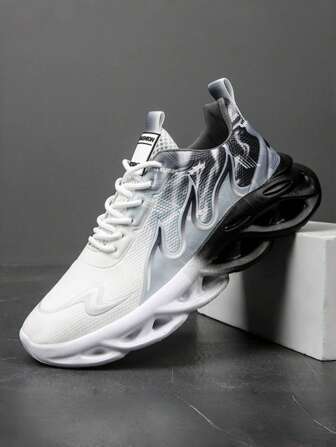 2025 Men's New Fashion Sneakers - Lace-Up, Breathable Upper, Comfortable Insole, MD Outsole, Suitable For Casual Wear Year-Round, Athletic Shoes, Round Toe, Low-Top, Daily Casual Outfit | Lace-Up Shoe Design | Comfortable Footwear