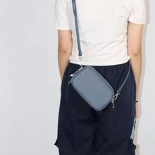 Double Zipper Closure Secure Commuting Travel Shopping Bag With Adjustable Strap - Shoulder/Crossbody Phone Bag, Multi-Compartment, Versatile & Lightweight