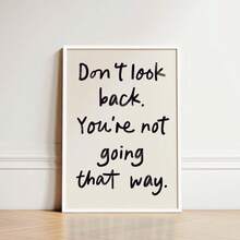 1 件鼓舞人心的墙壁艺术和激励海报无框快乐名言印刷品，带有积极的格言，令人振奋的办公室/卧室/客厅/书房墙壁装饰，送给他/她和返校的完美礼物（无框艺术印刷品）| 度假旅行、海滩、毕业典礼、返校、墙壁印刷品、墙壁印刷品、印刷品、Funkyposters - 黑與白 - 查看 3