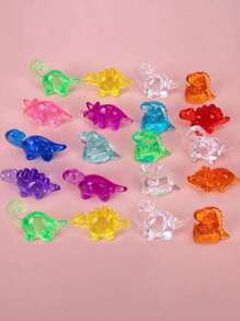 10/20/30/50/100pcs Random Assorted Mini Dinosaur Models, Multicolor Acrylic Dinosaurs, Mini Resin Animal Figurines, For Hidden Decor, Bulk Plastic Dinosaur Party Favors, Desktop Decor Crystals, Vase Fillers, Underwater Swimming Stones, Swimming & Diving Gifts, Birthday & Pool Party Favors, Suitable For Fairy Garden Planters