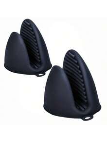 1pc Random Color Silicone Oven Mitt - Heat Resistant, Textured Grip Pot Holder With Hanging Loop, Suitable For Kitchen - Great For Cooking And Baking, Oven Glove & Pot Holder - Multicolor - View 7