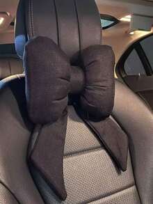 1pc Cute Bow Car Neck Pillow, Soft & Comfortable Headrest For Neck & Head Support, Suitable For All Seasons Car Seat Headrest Accessory - Multicolor - View 5