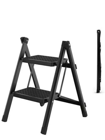 2 Step Ladder Folding Heavy Duty Aluminium Outdoor Indoor Lightweight Step Stool