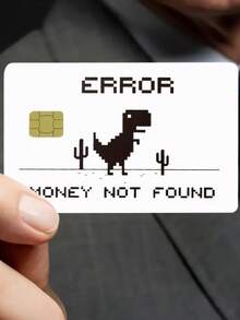 1pc Pixel Dinosaur Bank Card Sticker, Personalized PVC Anti Fingerprint Ultra-Thin Durable Scratch Resistant Privacy Card Sticker, Suitable For DIY Fashion Decoration To Protect Bank Cards, Transportation Cards, Campus Cards, Study Supplies, And Back To School Supplies - Multicolor - View 9