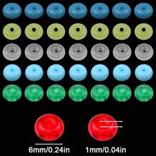 398 Stücke 6*3mm bunte Glasperlen, einfarbige lose Perlen geeignet für DIY Quasten, Schmuckherstellung, Armbänder, Halsketten