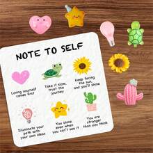 一套充满激励和温暖的礼品袋，包含：先爱自己、慢慢来、相信过程、拥抱阳光、你会闪耀、用自己的想法照亮前路、即使看不见，你依然光芒四射、你比想象中更强大。适合作为圣诞节、生日、复活节礼物，也是感恩节的完美之选。 - 彩色 - 查看 7