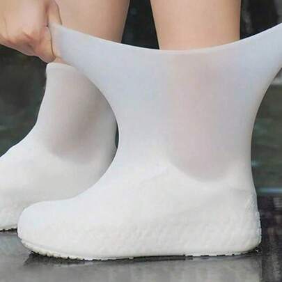 1双防水加厚防滑鞋套，可重复使用的户外橡胶雨靴套，加厚防滑耐用，可折叠雨靴套，适合户外骑行和雨天，也适合学校、办公室、家庭和旅行。母亲节礼物、卧室装饰、花园、厨房装饰、夏季、海滩、旅行必备、房间装饰、软萌、毕业季礼物