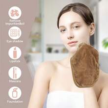 RWHETHH Makeup Remover Cloth, 13x7 Inch Reusable Makeup Remover Towels, Microfiber Fast Drying Facial Washcloth, Soft Face Towels For Washing Face - Light Brown - View 2
