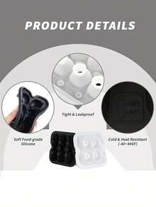 1 件/2 件骷髅形冰块模具，硅胶冰格，用于制作冰爽骷髅冰球的冷冻模具，非常适合饮料、咖啡、苏打水、厨房、万圣节派对、家居装饰