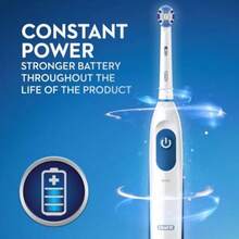 OralB Pro 100 Precision Clean Battery Powered Electric Toothbrush Blue And White - 如圖 - 查看 5