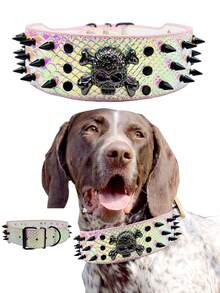 Collar para perro con púas extra grande - Protege el cuello de tu perro de mordeduras, de moda, adecuado para razas grandes - Multicolor - Ver 5