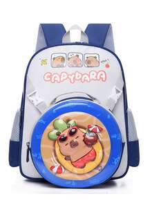 1 pieza Nueva mochila de alta gama para niña con diseño lindo de capibara de nailon, nuevo bolso de moda, combinación de colores frescos y estimulantes, estilo juvenil de niña, correas ajustables, casual y de moda, muy adecuado para salir y también como regalo para amigos