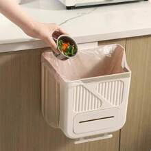 Cubo de basura plegable para la familia, armario, cubo de basura autoportante, clasificador de residuos para el hogar y la cocina, cubo de basura para el baño, cubo de basura doméstico montado en la pared