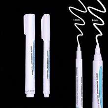 2/4 件白色永久性油漆记号笔套装，1 毫米尖头和 2 毫米尖头，防水笔，适用于木材、岩石、塑料、皮革、玻璃、石头、金属、帆布、艺术用品、绘画用品 - 白色 - 查看 8