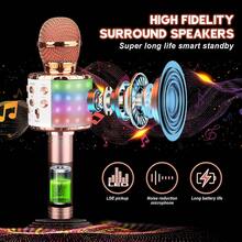 Microphone Karaoké Bluetooth Klack, 4 en 1 Microphone sans Fil Portable pour Enfants, Musique, Fonction Écho, Compatible avec Android, PC Noir - Livraison depuis l'Espagne - Or rose - Voir 2