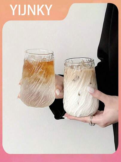 1 件玻璃杯套装，树纹玻璃杯，透明咖啡杯，大容量旋风玻璃杯，适用于家庭、办公室、烧烤、餐厅、酒吧、舞会、情人节、婚礼、生日、派对用品，非常适合男朋友、女朋友、家人、老师等。