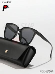 POLASUP 1 件女式 TR90 偏光眼镜，几何图案复古休闲波西米亚派对可爱街头优雅 Tritan（涤纶）4+1=5 金属铰链，新款时尚高端防紫外线驾驶太阳镜方形简约百搭户外太阳镜